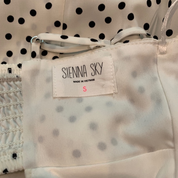 NWOT White Polka Dot Button Maxi Dress - Picture 5 of 6